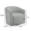 Fauteuil demi-tonneau pivotant ultra moelleux en forme de corde