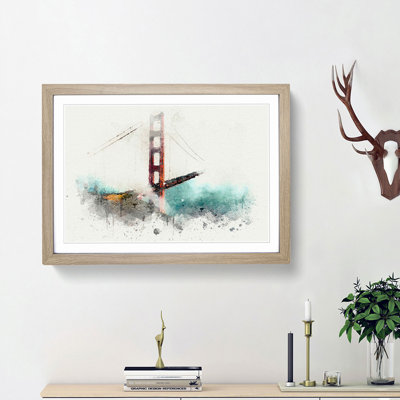 The Golden Gate Bridge in San Francisco - Picture Frame Graphic Art Print