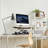 VersaDesk PowerPro 40" Electric Standing Desk Converter with Push-Button Height Adjustment & USB Charging Port, Maple-1240697231-1240697229