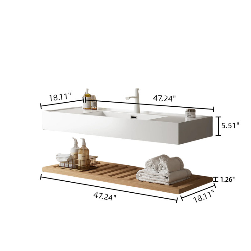 Meuble-lavabo chic avec lavabo de qualité supérieure et aménagement fonctionnel