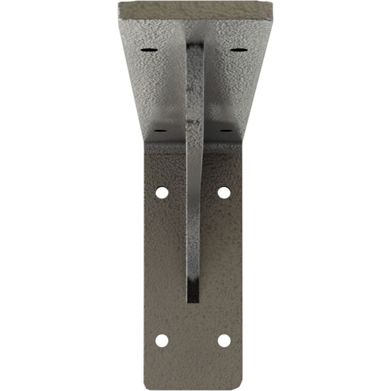 2"W x 12"D x 5 1/4"H Embrey Steel Bracket, Hammered Silver, 5.25" H x 2" W x 12" D, Hammered Silver