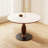 White&Walnut Round Sintered Stone Dining table-1942548850