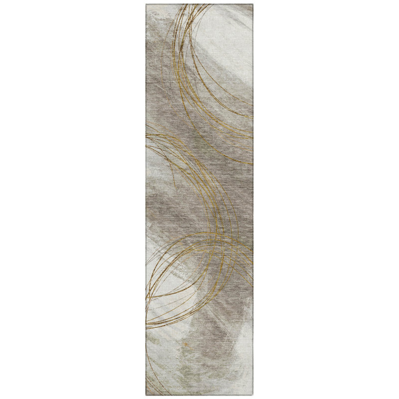 Machine Washable Indoor/Outdoor Chantille ACN2396 Abstract Rug, Runner 2'3" x 7'6"