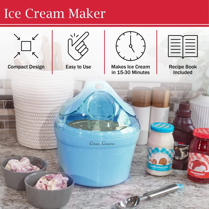 Classic Cuisine 1-Qt. Ice Cream Maker, Blue