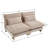 Stylish Upholstered Armless Lounge Chair, Single Sofa With Cushions, Combinable Single Sofa Module-2024820063