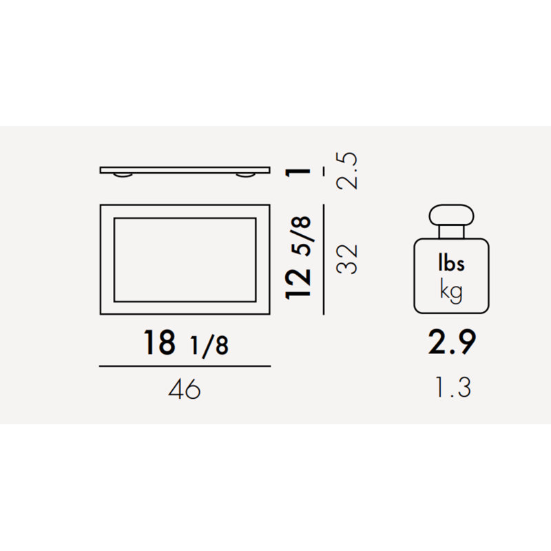 Dune Metallic PMMA Tray, 21.65" x 14.96"