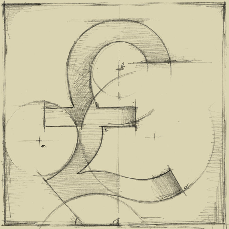 Drafting Symbols VIII 1 Piece Wrapped Canvas Painting, 30cm H x 30cm W x 3.8cm D