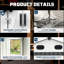 Remise en métal 8 x 12 pi avec construction stable et mur renforcé - double porte de rangement gris foncé
