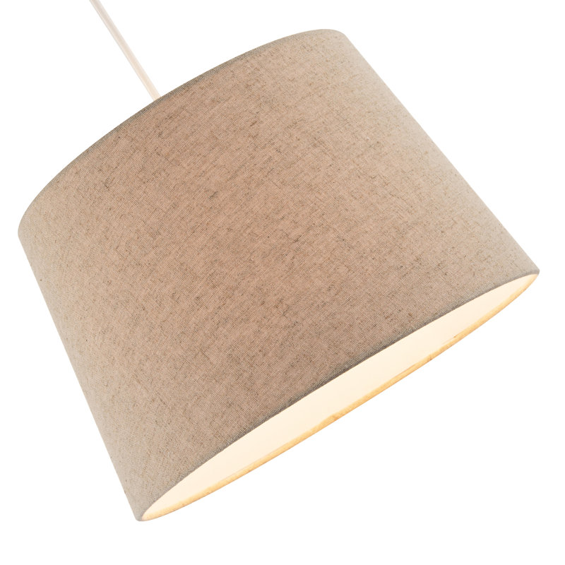 20cm H Fabric Drum Lamp Shade ( No Direct Attachment Method ) in Beige