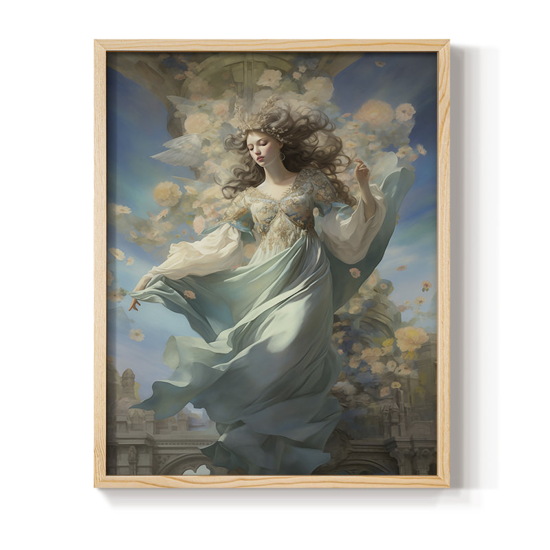RELIGIOUS Series CDXX Framed Print - Solid Wood, 11" H x 9" W, Natural