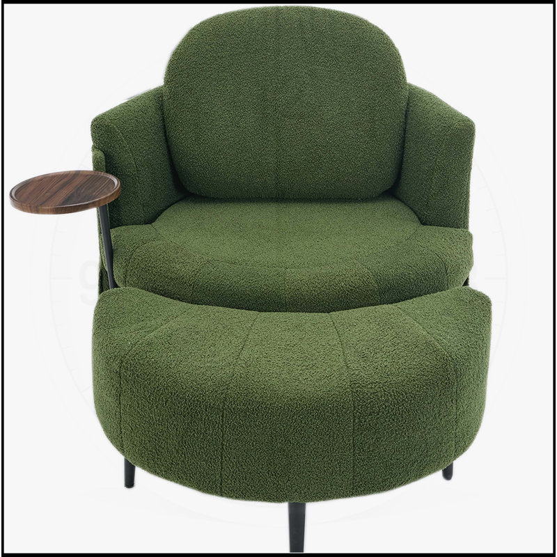 Fauteuil simple confortable avec accessoires polyvalents pour la détente, Blanc