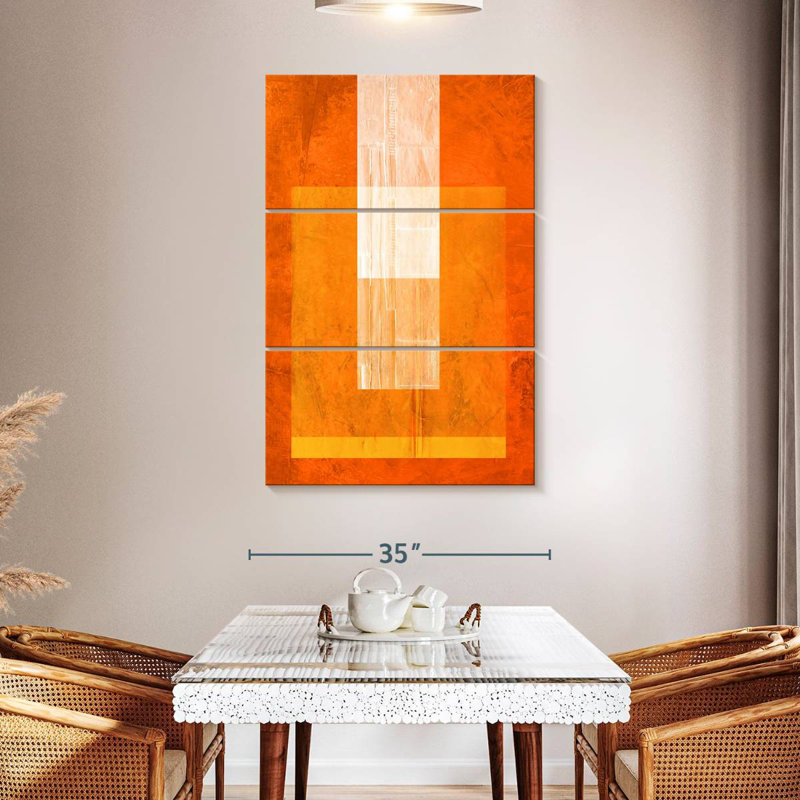 Avery Orange Paper II, 38" H x 24" W