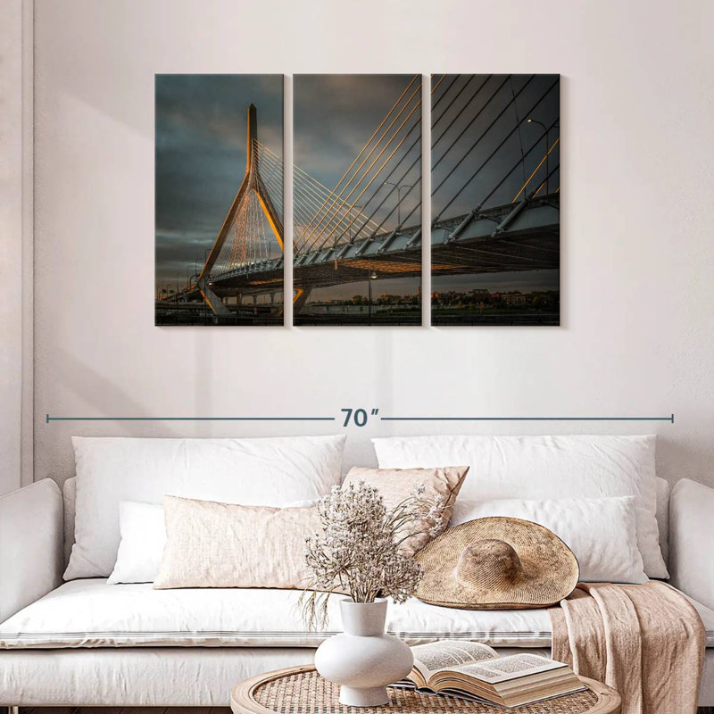 Lilie Stormy Leonard P Zakim Bridge, 28" H x 45" W