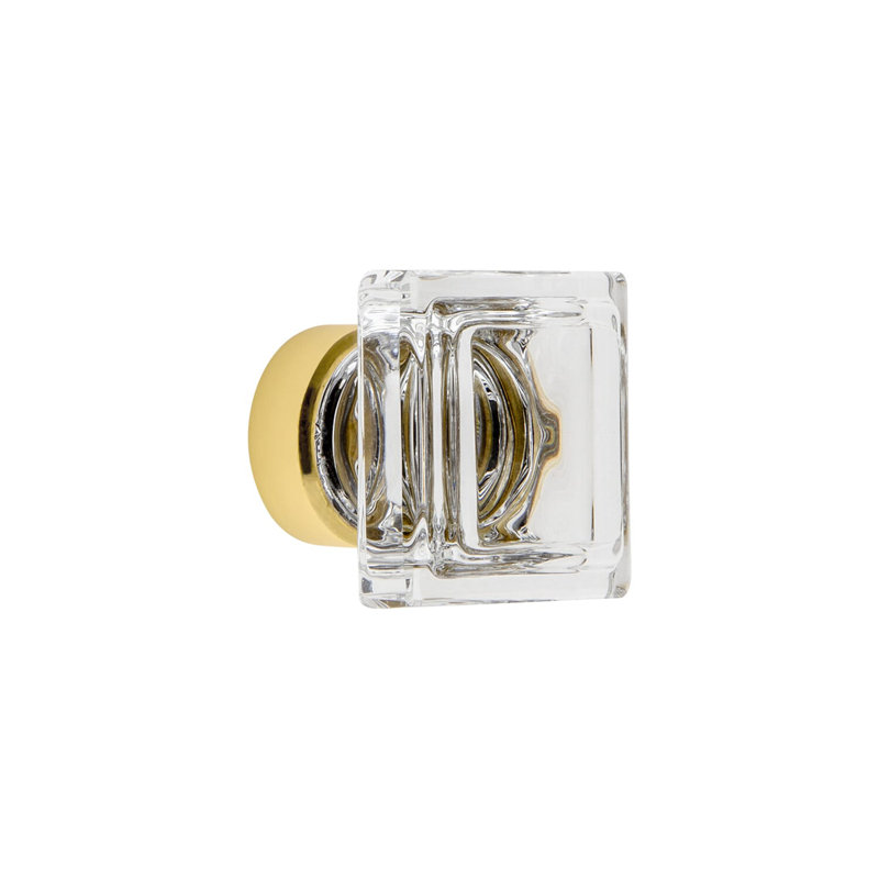 Carré Square Cabinet Knob, Polished Brass