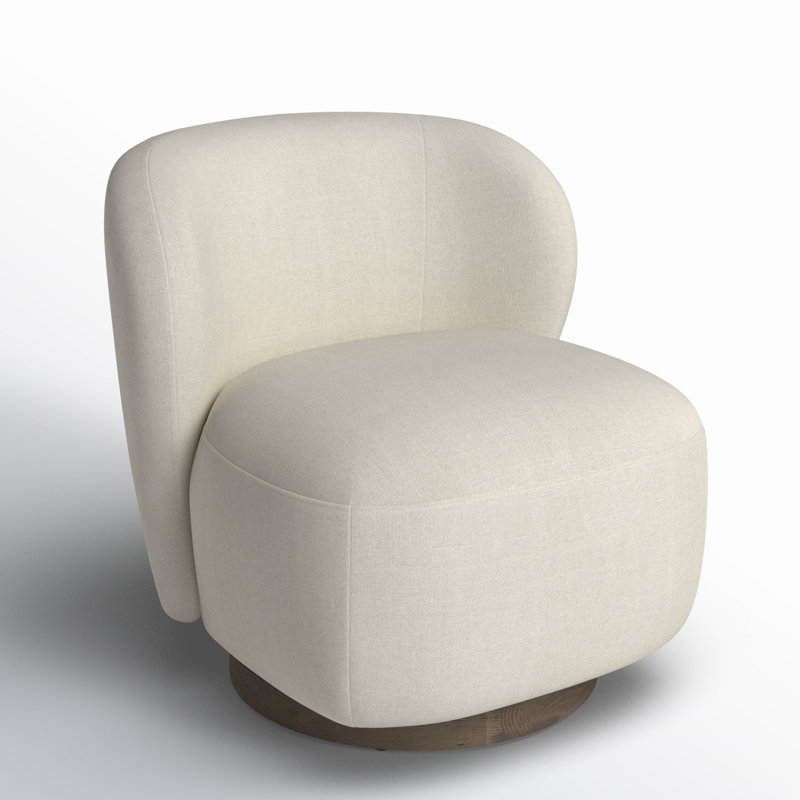 Fauteuil demi-tonneau pivotant rembourré Nanni, Lin Performance Effie