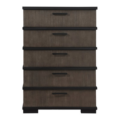 Mobilier de chambre à coucher à 2 tons avec finition brun et noir