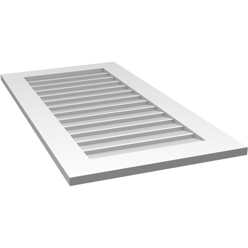 Vent à pignon rectangulaire en uréthane non-fonctionnel, H 42 po x l 22 po x P 1 po