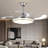 42-inch Silver Modern Fan Chandelier | Remote Control Dimming + Invisible Fan Blade Design