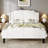Modern Velvet Upholstered Platform Bed With Curved Headboard,Charging Station-8408248-8408250