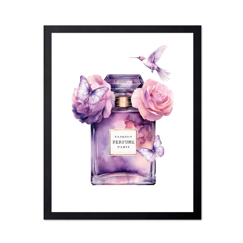Parfum mauve, Black Framed, Poster, 16"H x 20"W
