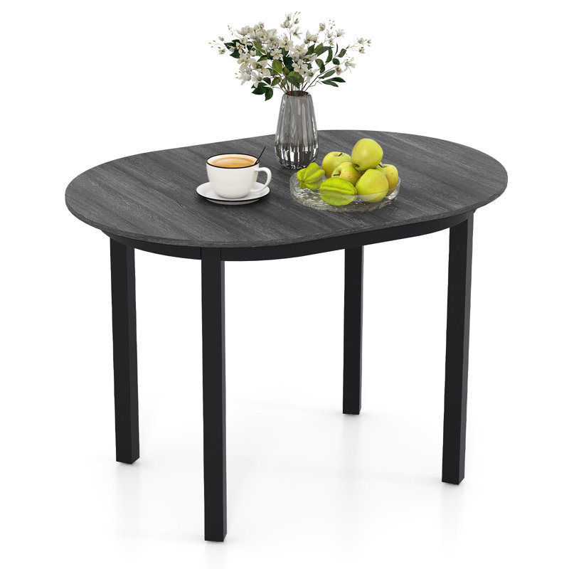 Oval Solid Wood Base Dining Table