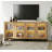 Modern TV Stand With Glass Doors For 70 Inch Tvs, 2 In 1 Entertainment Center Console With Adjustable Shelves And Metal Base For Living Room, Bedroom-453086506-453086505