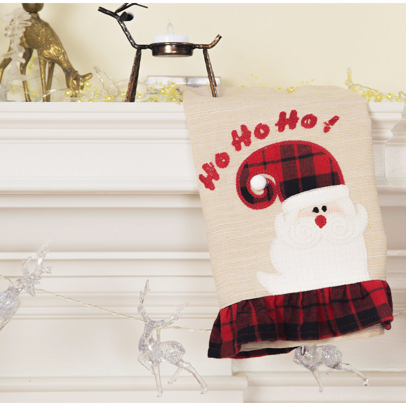 Torchon Hohoho Santa Christmas, 17 par 27 pouces