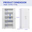 Armoire d'appoint, armoire de rangement haute avec 2 portes
