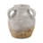 Decorative Pottery Terracotta Vase With Rustic Textured Design And Double Handles, Stylish Contemporary Accent For Modern Spaces
