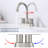 2 Handles Bathroom Sink Faucet, Brushed Nickel Centerset RV Bathroom Faucets For 3 Hole-117992915