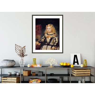 Portrait de l'infante Maria Marguerita (1651-73) par Diego Velázquez, impression giclée encadrée