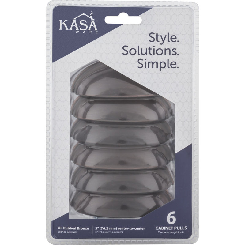3" Center to Center Cup Pull Multipack, Brushed Oil Rubbed Bronze
