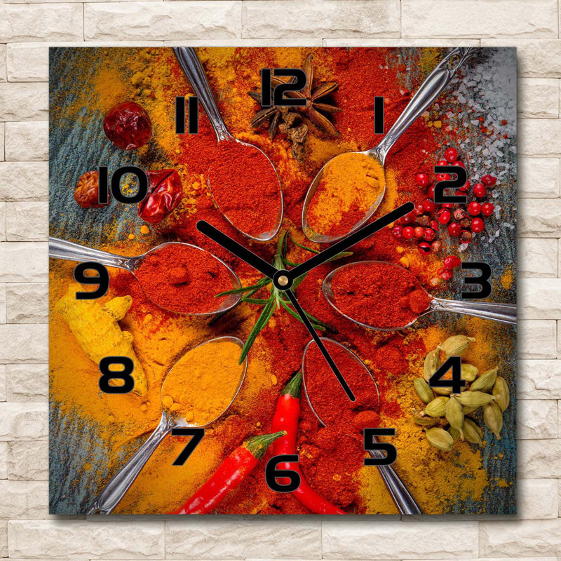 Hassen Glass Wall Clock, Black