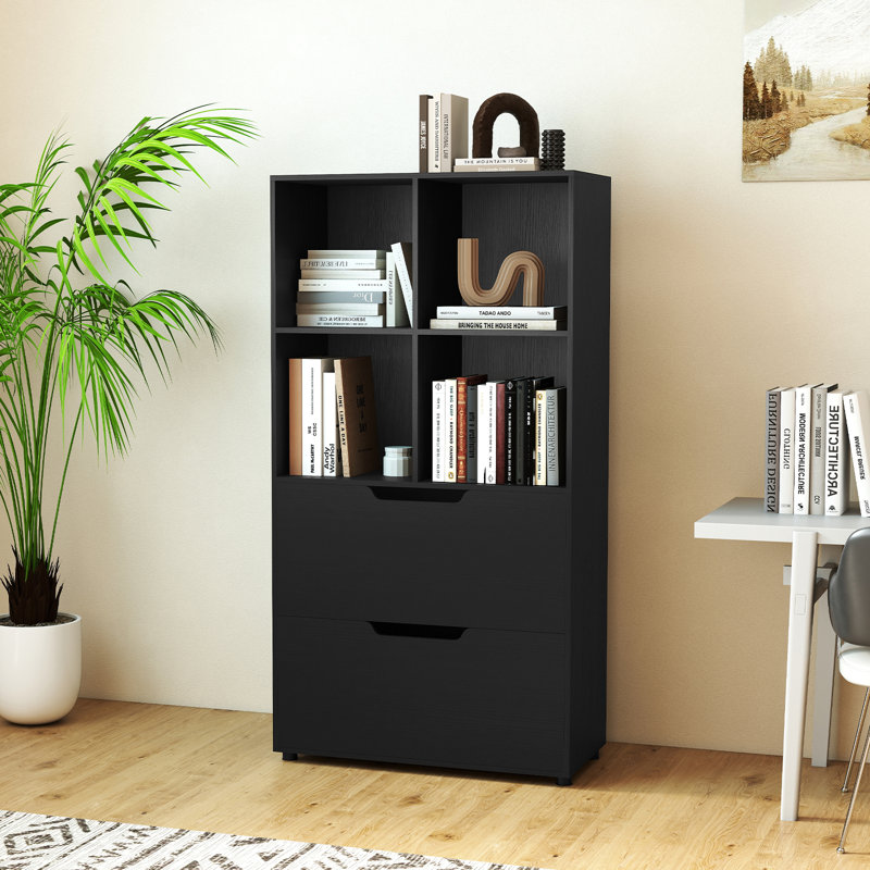 130cm H x 70cm W Book Cabinet Bookcase, Black