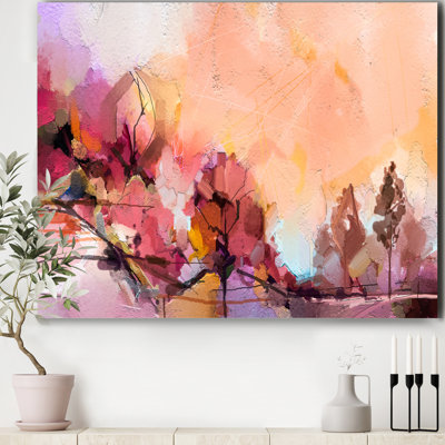 «Autumn Colored Forest Treescape XX», reproduction d'art sur toile