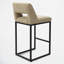 26" Upholstered Counter Barstool With Low Back And Metal Frame Modern Kitchen Island Seating-1176778009