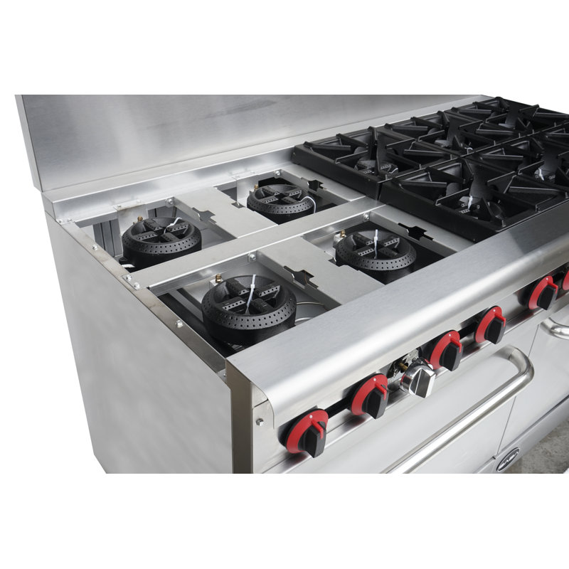 SABA 60'' W Double Oven Commercial Gas Range