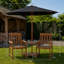 Rydal 2 Seater Wooden Love Seat & 2.7m Black Parasol Set