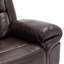 Fauteuil inclinable manuel de cinéma maison avec bande lumineuse DEL pour salon, chambre à coucher, brun