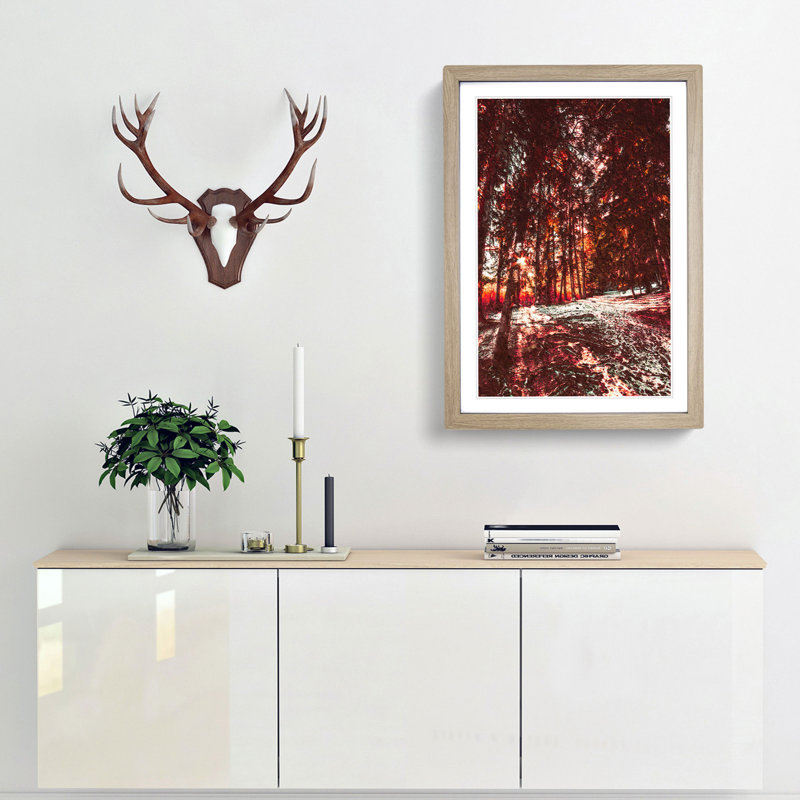 Forest Sunlight - Framed Print, Oak Framed, 48cm H x 36cm W x 2cm D