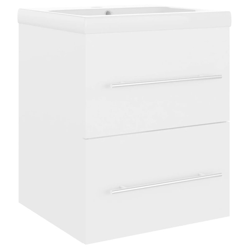 Hellena 410 mm Single Vanity with Drop In Basin, White