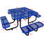 Square outdoor steel picnic table-397277264
