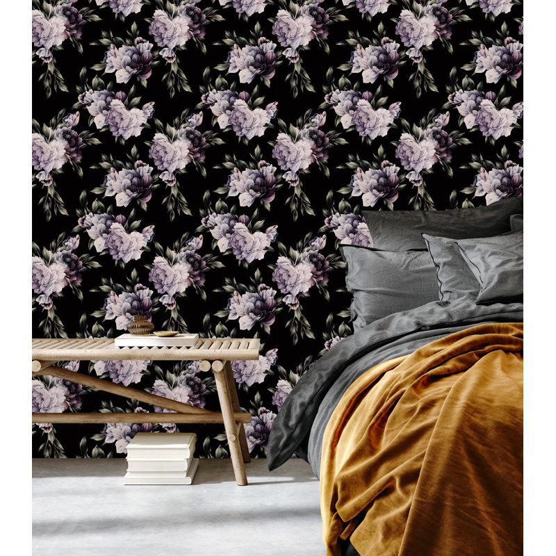 Peel & Stick Floral Tile, 2.08' W x 18.75' L
