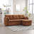 Modular L-Shaped Sofa, Modular Long Sofa with Reversible Chaise Lounge-865001679