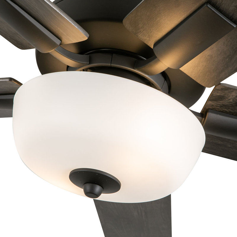 Erikson LED Ceiling Fan, Matte Black, Black