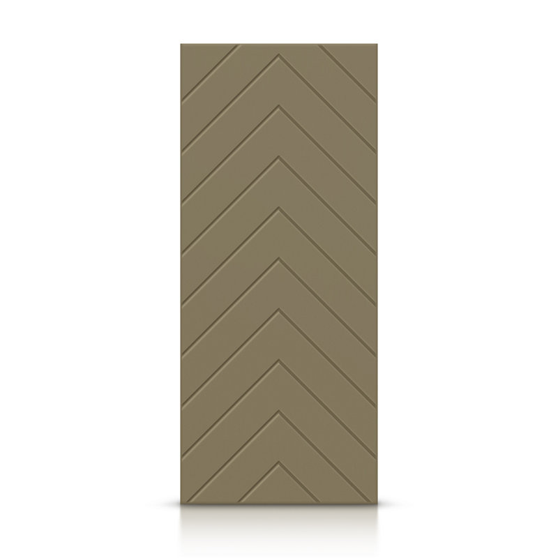 Porte standard lambrissée en bois manufacturé, Vert olive, 36 po x 84 po