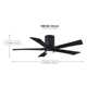Irene 5 - Blade LED Ceiling Fan with Light Kit Included