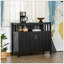 Buffet, armoire de cuisine, armoire à café avec 2 portes et tablettes réglables pour le salon du vestibule