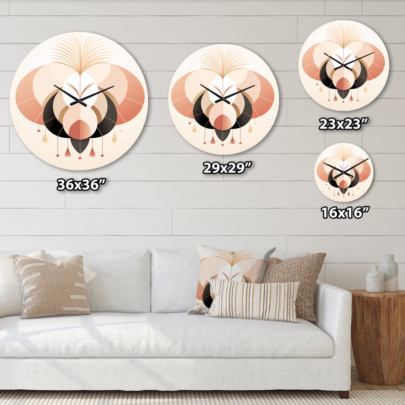 Horloge murale moderne Curtistine, Grand
