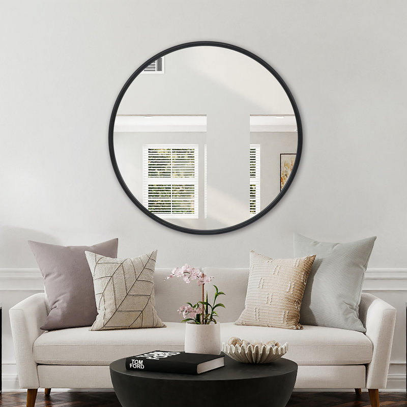 Chanavia Metal Flat Mirror, Black